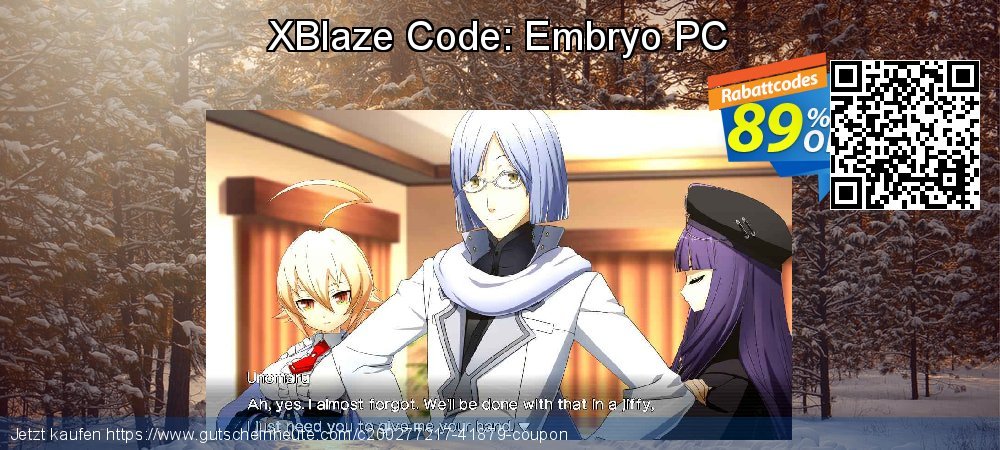 XBlaze Code: Embryo PC exklusiv Ermäßigung Bildschirmfoto