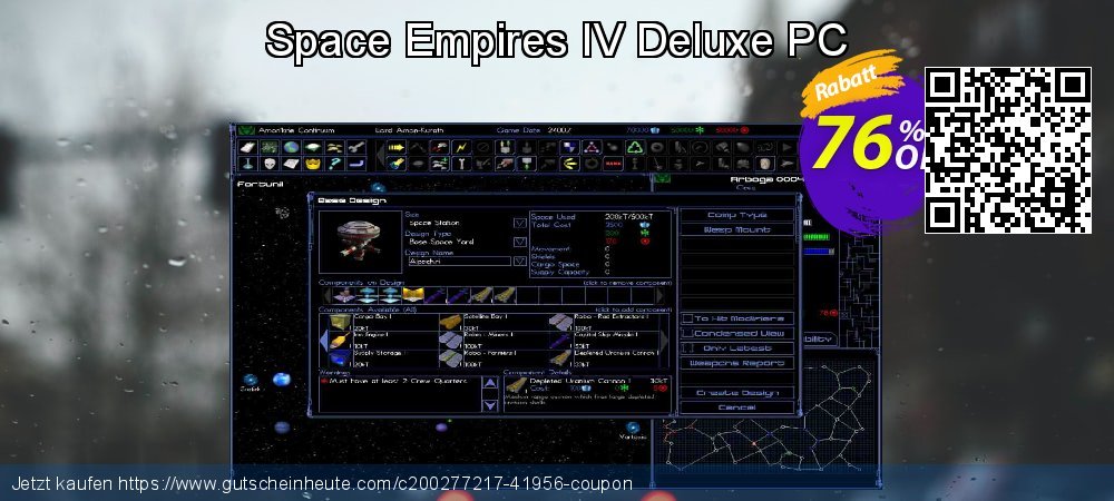 Space Empires IV Deluxe PC wundervoll Sale Aktionen Bildschirmfoto