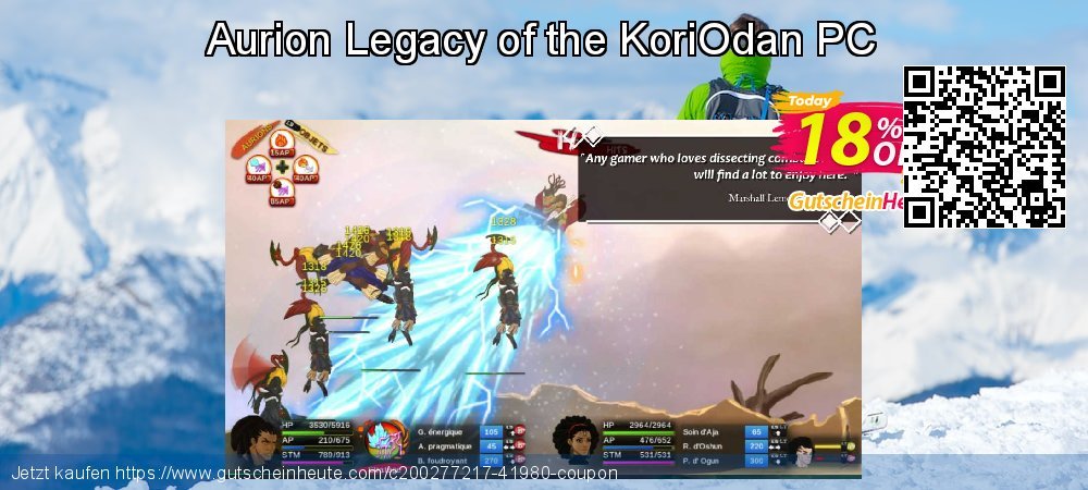Aurion Legacy of the KoriOdan PC fantastisch Diskont Bildschirmfoto