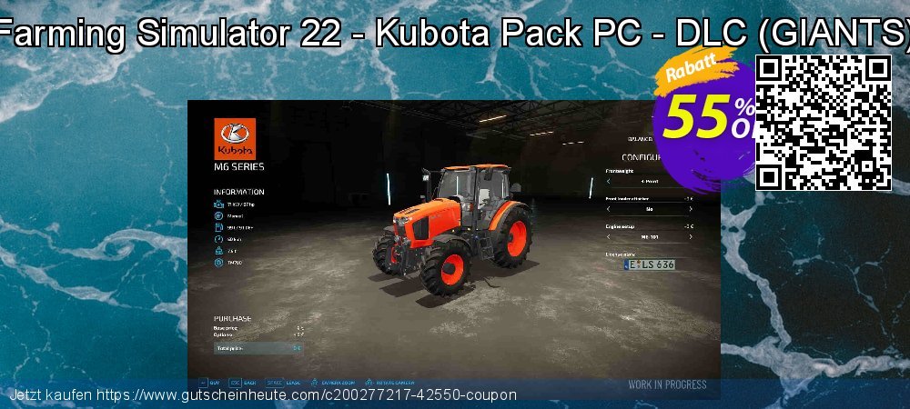 Farming Simulator 22 - Kubota Pack PC - DLC - GIANTS  Exzellent Beförderung Bildschirmfoto