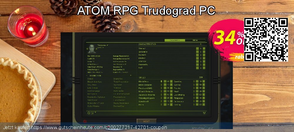 ATOM RPG Trudograd PC überraschend Preisnachlass Bildschirmfoto