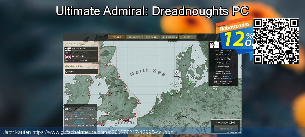Ultimate Admiral: Dreadnoughts PC exklusiv Ermäßigungen Bildschirmfoto