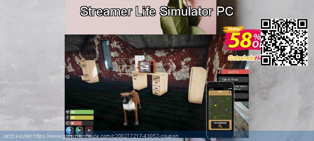 Streamer Life Simulator PC geniale Ermäßigung Bildschirmfoto