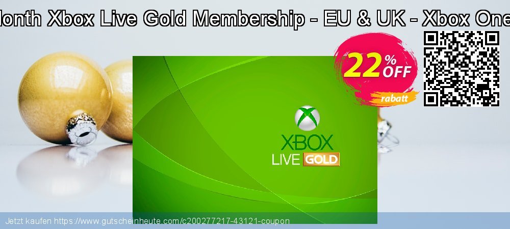 12 Month Xbox Live Gold Membership - EU & UK - Xbox One/360 ausschließlich Disagio Bildschirmfoto