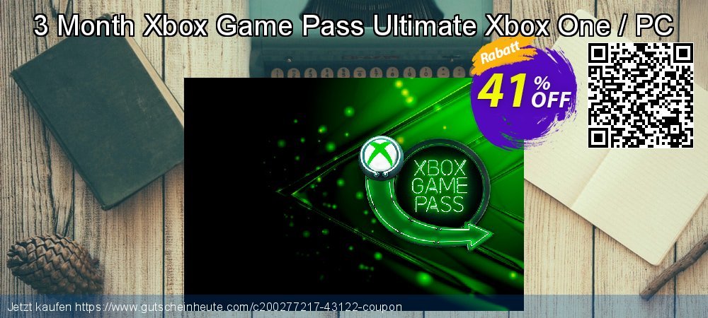 3 Month Xbox Game Pass Ultimate Xbox One / PC ausschließenden Verkaufsförderung Bildschirmfoto