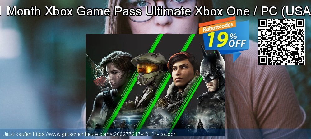 1 Month Xbox Game Pass Ultimate Xbox One / PC - USA  Sonderangebote Außendienst-Promotions Bildschirmfoto