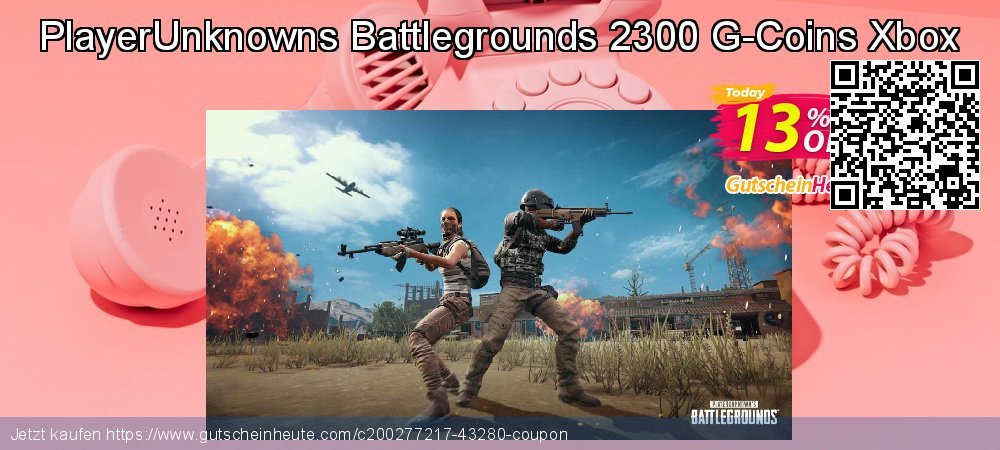 PlayerUnknowns Battlegrounds 2300 G-Coins Xbox erstaunlich Förderung Bildschirmfoto
