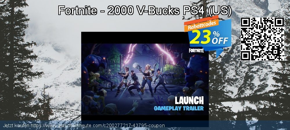 Fortnite - 2000 V-Bucks PS4 - US  umwerfenden Preisnachlässe Bildschirmfoto