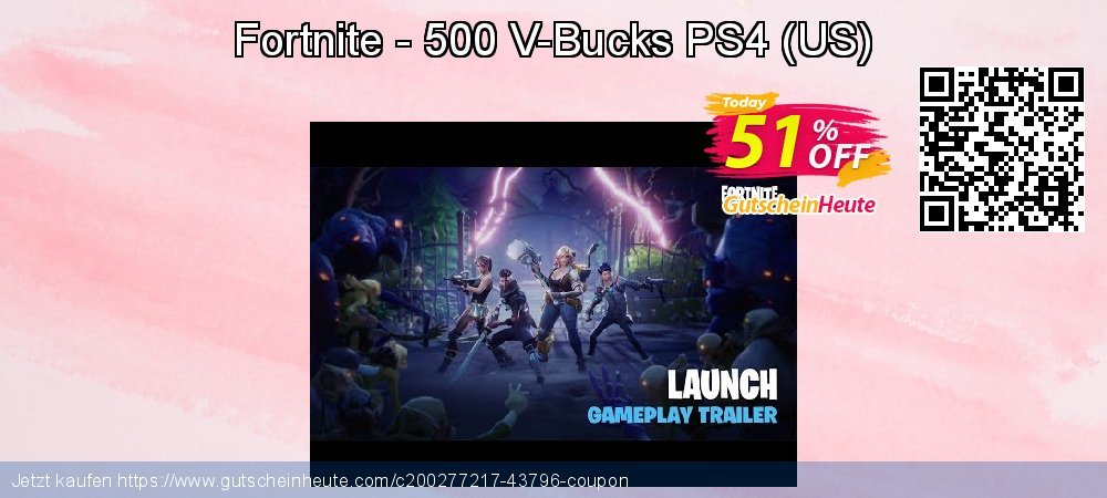Fortnite - 500 V-Bucks PS4 - US  geniale Angebote Bildschirmfoto