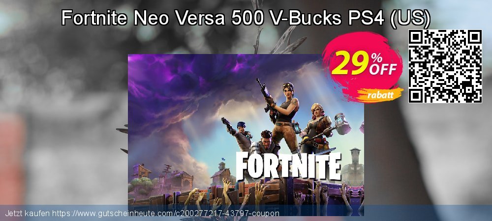 Fortnite Neo Versa 500 V-Bucks PS4 - US  aufregende Promotionsangebot Bildschirmfoto