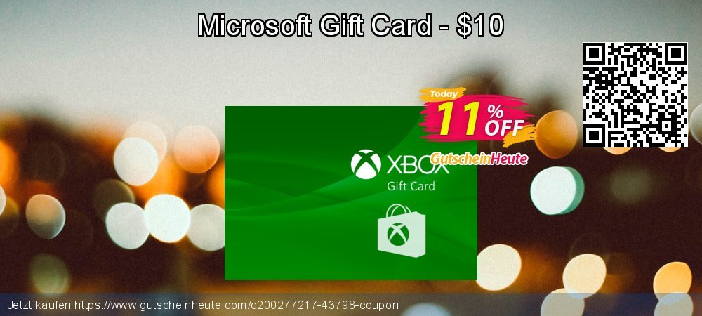 Microsoft Gift Card - $10 genial Nachlass Bildschirmfoto