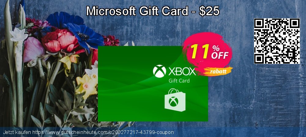Microsoft Gift Card - $25 spitze Diskont Bildschirmfoto