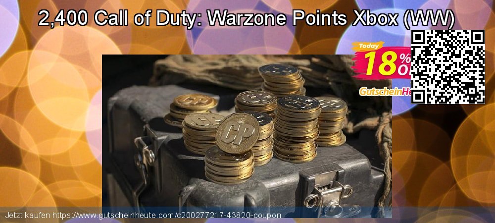 2,400 Call of Duty: Warzone Points Xbox - WW  toll Ausverkauf Bildschirmfoto
