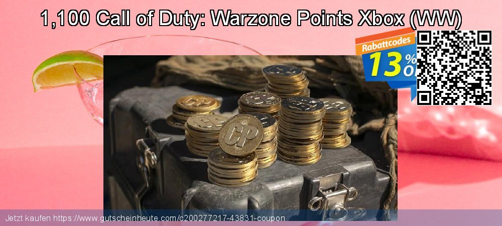 1,100 Call of Duty: Warzone Points Xbox - WW  klasse Promotionsangebot Bildschirmfoto