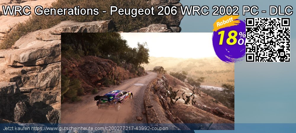 WRC Generations - Peugeot 206 WRC 2002 PC - DLC Sonderangebote Preisreduzierung Bildschirmfoto