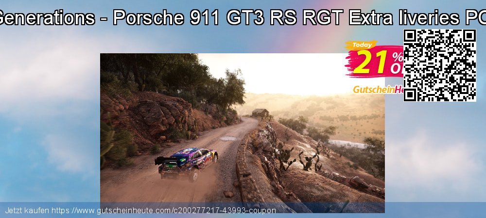 WRC Generations - Porsche 911 GT3 RS RGT Extra liveries PC - DLC erstaunlich Preisnachlass Bildschirmfoto