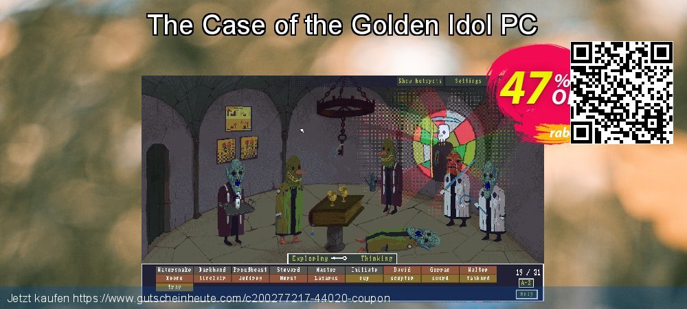 The Case of the Golden Idol PC ausschließlich Diskont Bildschirmfoto
