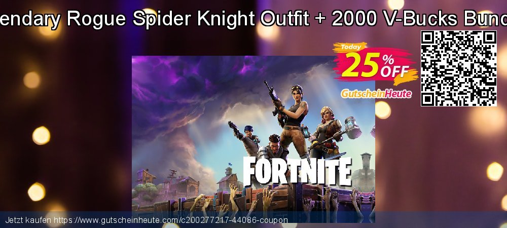 Fortnite: Legendary Rogue Spider Knight Outfit + 2000 V-Bucks Bundle Xbox One erstaunlich Promotionsangebot Bildschirmfoto