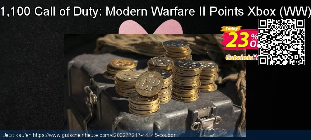 1,100 Call of Duty: Modern Warfare II Points Xbox - WW  ausschließenden Preisreduzierung Bildschirmfoto