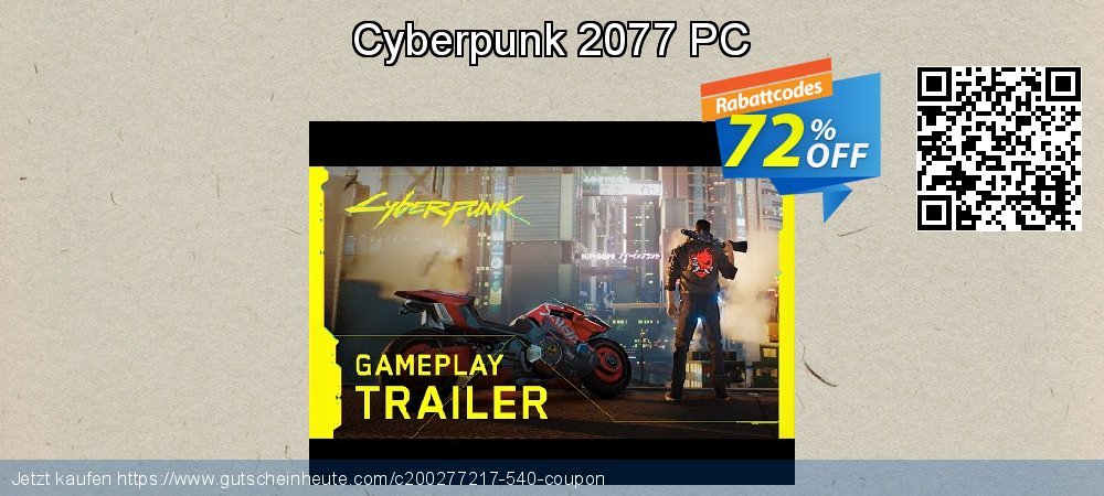 Cyberpunk 2077 PC genial Förderung Bildschirmfoto