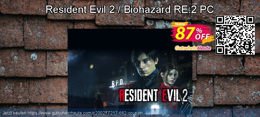 Resident Evil 2 / Biohazard RE:2 PC geniale Rabatt Bildschirmfoto