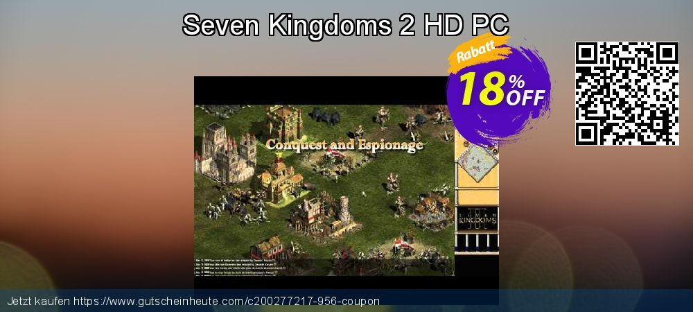 Seven Kingdoms 2 HD PC wunderbar Nachlass Bildschirmfoto