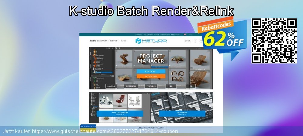 K-studio Batch Render&Relink spitze Diskont Bildschirmfoto