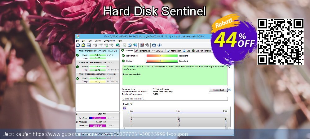 Hard Disk Sentinel verwunderlich Preisreduzierung Bildschirmfoto