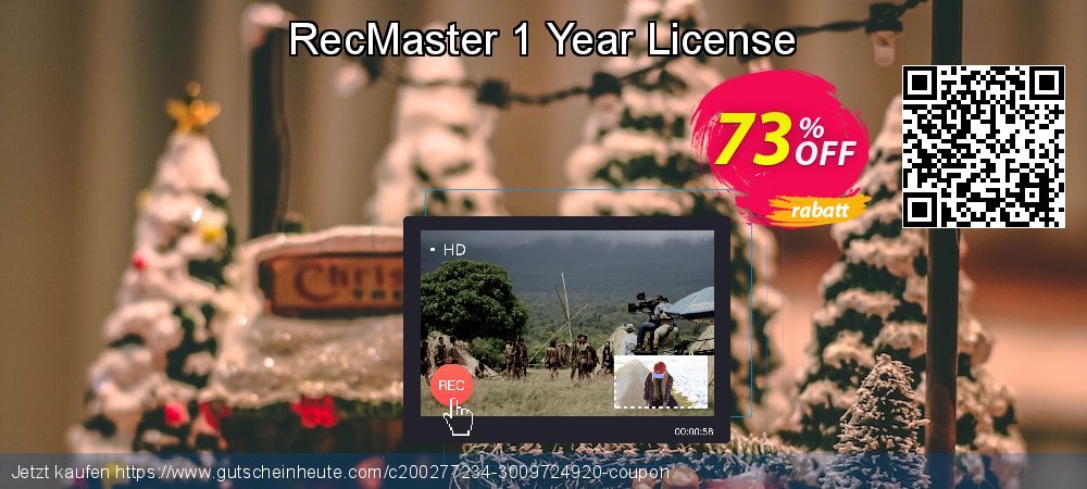 RecMaster 1 Year License faszinierende Promotionsangebot Bildschirmfoto