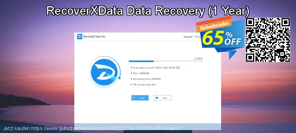 RecoverXData Data Recovery - 1 Year  beeindruckend Ermäßigung Bildschirmfoto