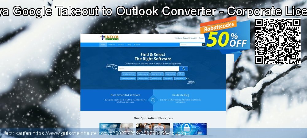Indya Google Takeout to Outlook Converter - Corporate License fantastisch Förderung Bildschirmfoto