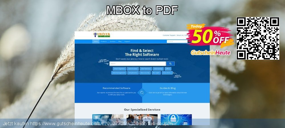 MBOX to PDF überraschend Diskont Bildschirmfoto