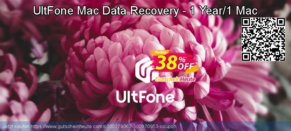 UltFone Mac Data Recovery - 1 Year/1 Mac wunderschön Preisreduzierung Bildschirmfoto