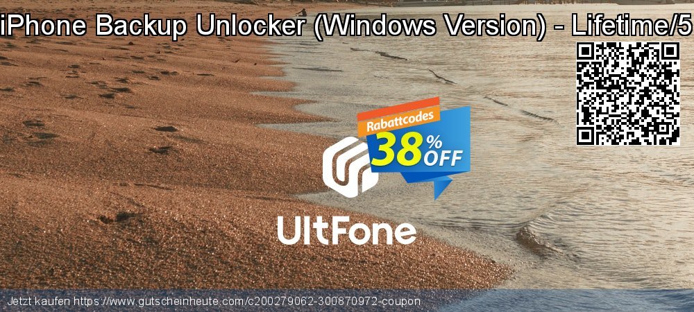 UltFone iPhone Backup Unlocker - Windows Version - Lifetime/5 Devices uneingeschränkt Förderung Bildschirmfoto