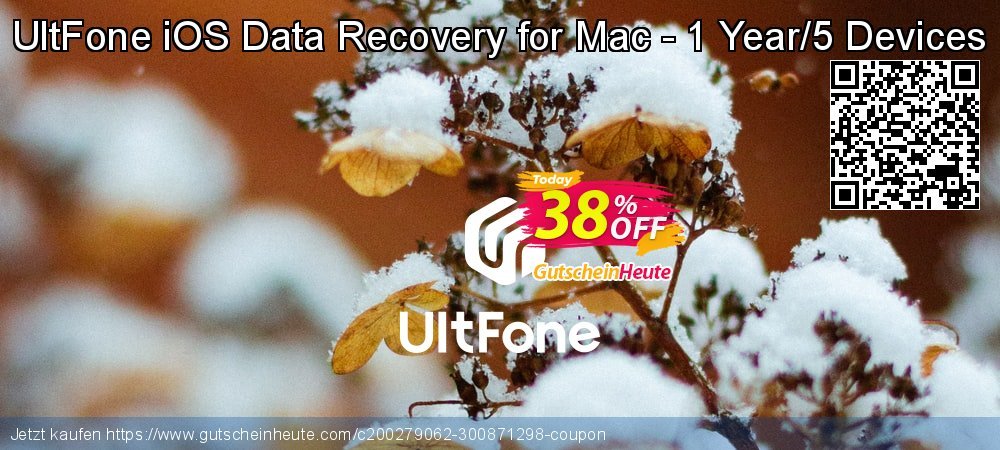 UltFone iOS Data Recovery for Mac - 1 Year/5 Devices formidable Rabatt Bildschirmfoto