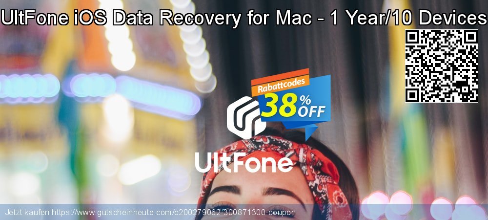 UltFone iOS Data Recovery for Mac - 1 Year/10 Devices toll Preisnachlässe Bildschirmfoto