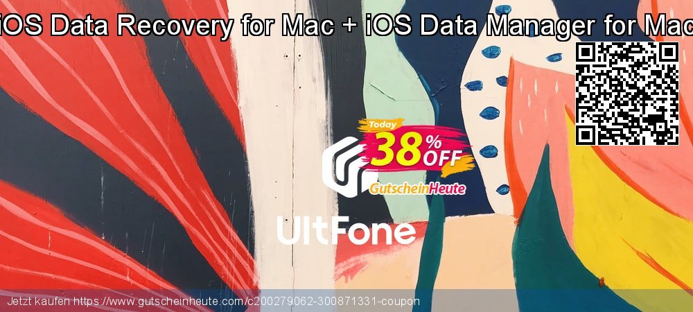 UltFone iOS Data Recovery for Mac + iOS Data Manager for Mac toll Sale Aktionen Bildschirmfoto