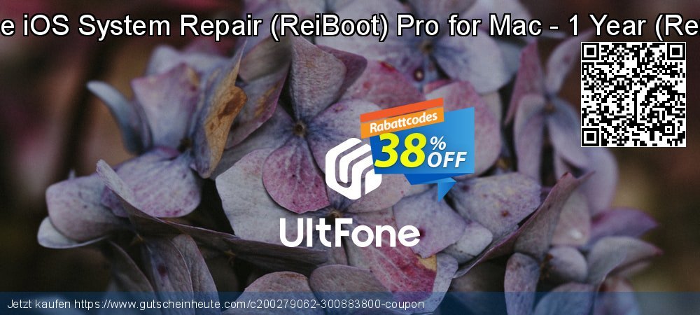 UltFone iOS System Repair - ReiBoot Pro for Mac - 1 Year - Renewal  geniale Ermäßigung Bildschirmfoto