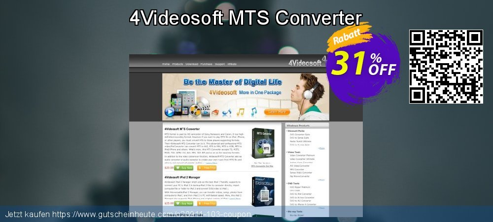 4Videosoft MTS Converter Sonderangebote Diskont Bildschirmfoto