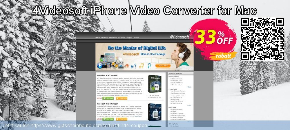 4Videosoft iPhone Video Converter for Mac überraschend Rabatt Bildschirmfoto