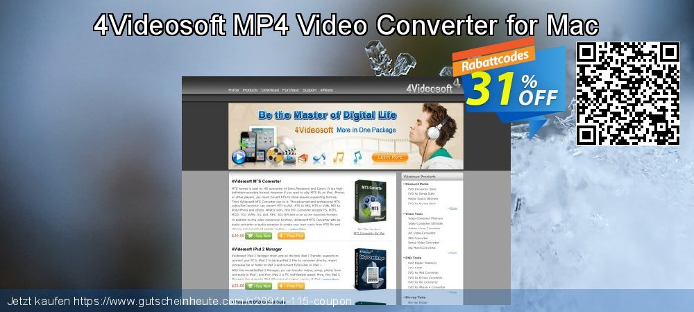 4Videosoft MP4 Video Converter for Mac formidable Ermäßigungen Bildschirmfoto