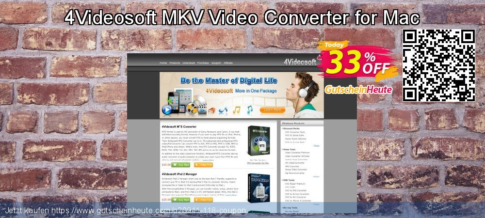 4Videosoft MKV Video Converter for Mac Exzellent Promotionsangebot Bildschirmfoto