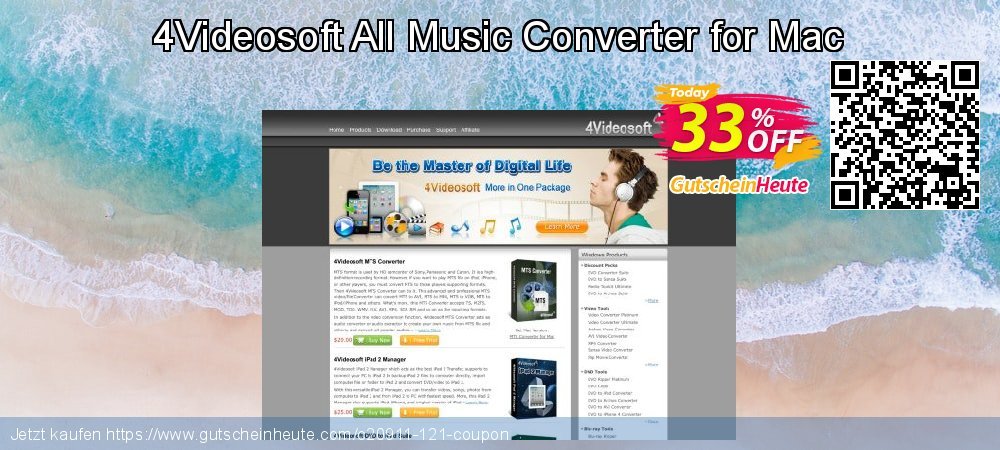 4Videosoft All Music Converter for Mac aufregenden Ermäßigung Bildschirmfoto