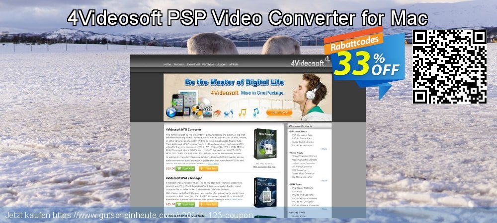 4Videosoft PSP Video Converter for Mac umwerfenden Verkaufsförderung Bildschirmfoto