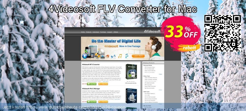 4Videosoft FLV Converter for Mac klasse Förderung Bildschirmfoto