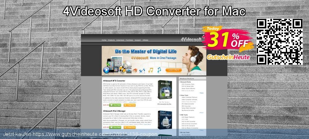 4Videosoft HD Converter for Mac großartig Ermäßigung Bildschirmfoto