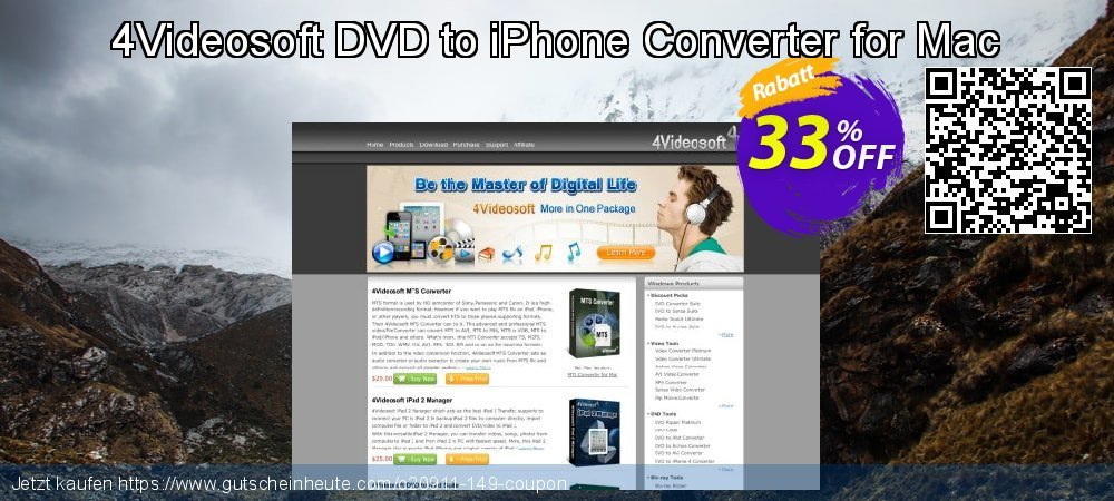 4Videosoft DVD to iPhone Converter for Mac Exzellent Ermäßigungen Bildschirmfoto