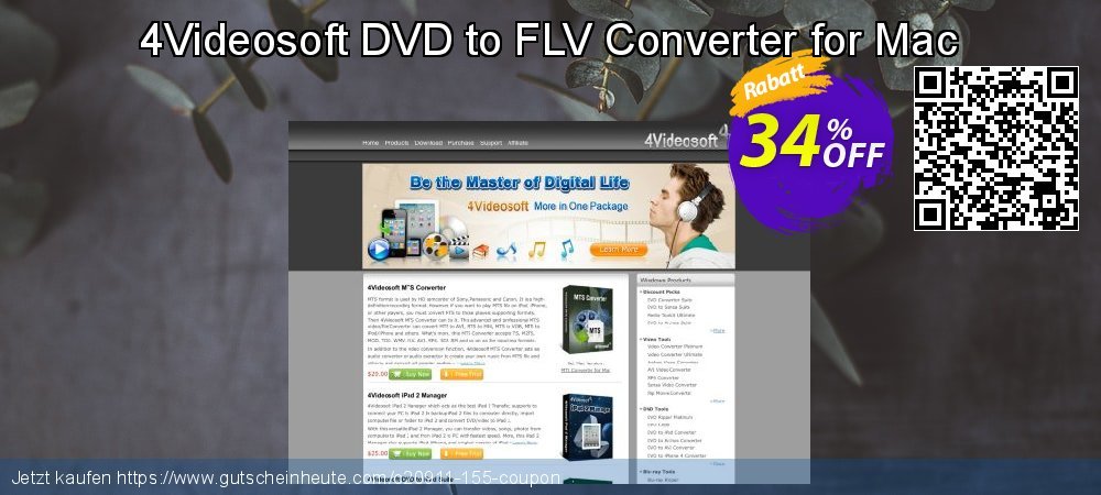 4Videosoft DVD to FLV Converter for Mac geniale Ermäßigung Bildschirmfoto