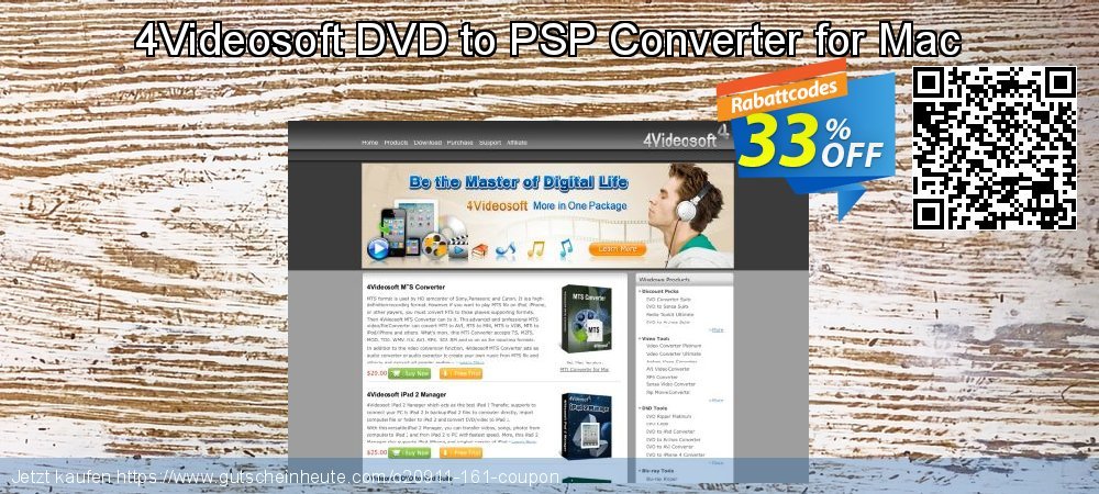 4Videosoft DVD to PSP Converter for Mac uneingeschränkt Preisnachlass Bildschirmfoto