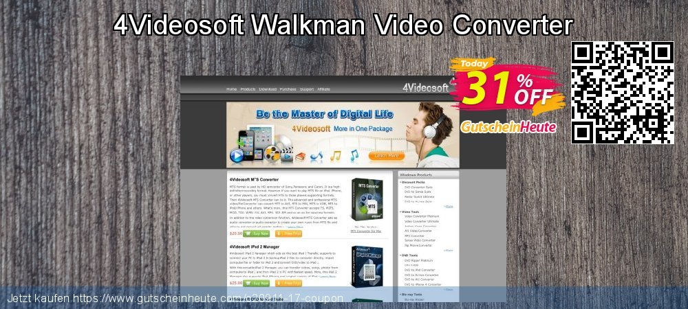 4Videosoft Walkman Video Converter geniale Diskont Bildschirmfoto